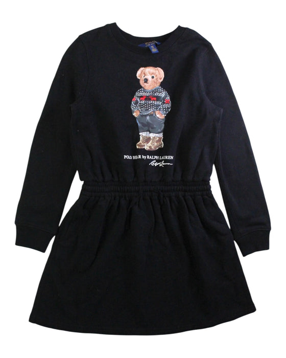 A Black Long Sleeve Dresses from Polo Ralph Lauren in size 7Y for girl. (Front View)
