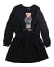 A Black Long Sleeve Dresses from Polo Ralph Lauren in size 7Y for girl. (Front View)