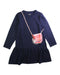 A Navy Long Sleeve Dresses from Kate Spade in size 9Y for girl. (Front View)
