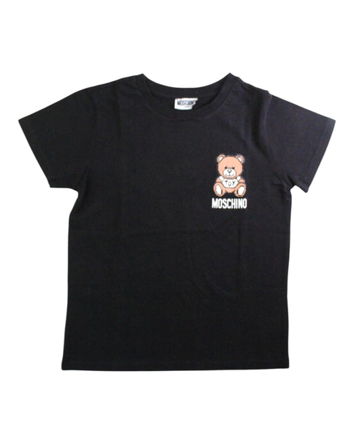A Black Short Sleeve T Shirts from Moschino in size 10Y for neutral. (Front View)