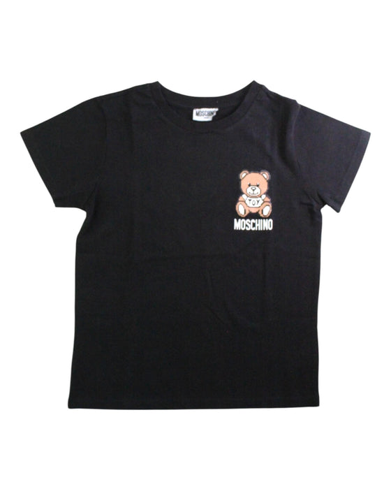 A Black Short Sleeve T Shirts from Moschino in size 10Y for neutral. (Front View)