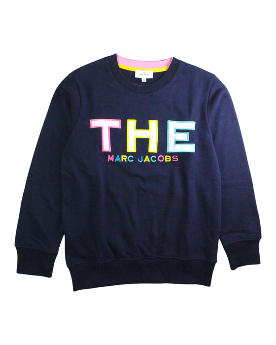 A Navy Crewneck Sweatshirts from The Marc Jacobs in size 10Y for girl. (Front View)