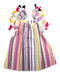 A Multicolour Sleeveless Dresses from Seed in size 6T for girl. (Back View)