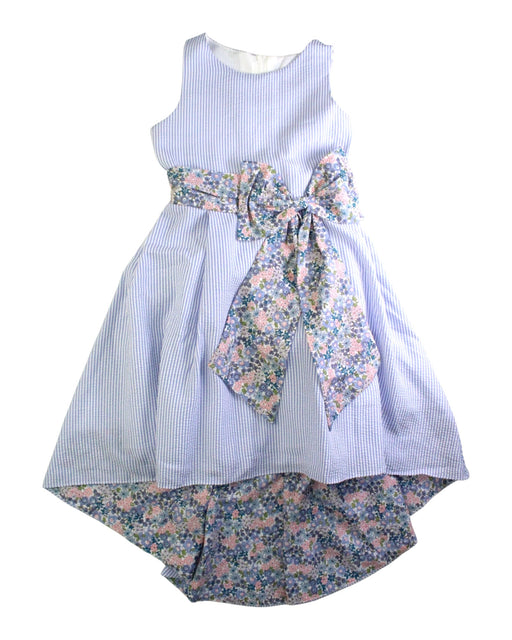 A Blue Sleeveless Dresses from Rare Editions in size 8Y for girl. (Front View)