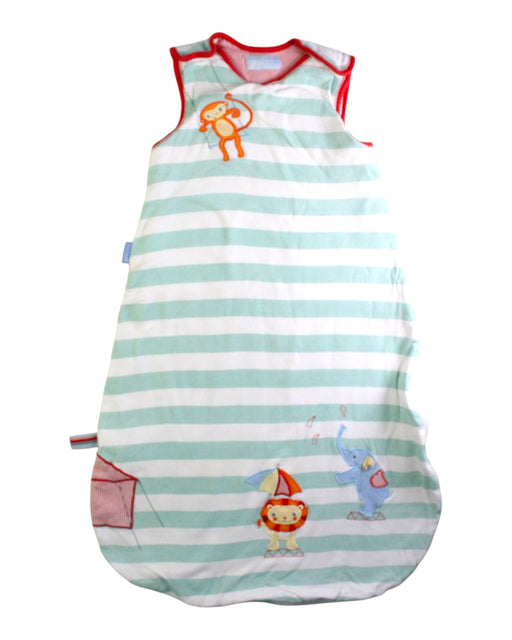 A White Sleepsacs from Grobag in size 6-12M for neutral. (Front View)