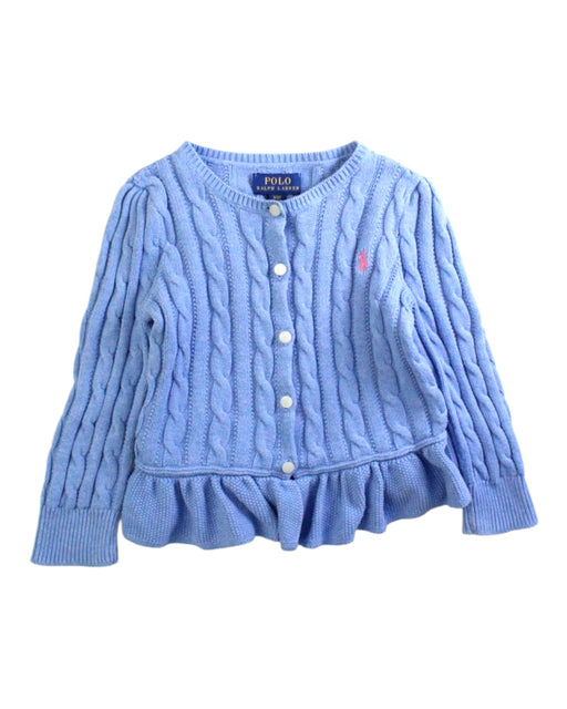 A Blue Cardigans from Polo Ralph Lauren in size 3T for girl. (Front View)
