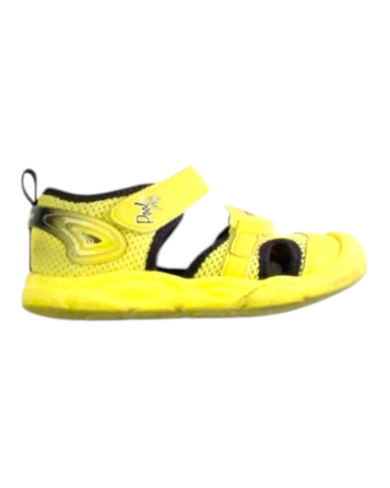 A Yellow Sandals from Dr. Kong in size 3T for boy. (Front View)