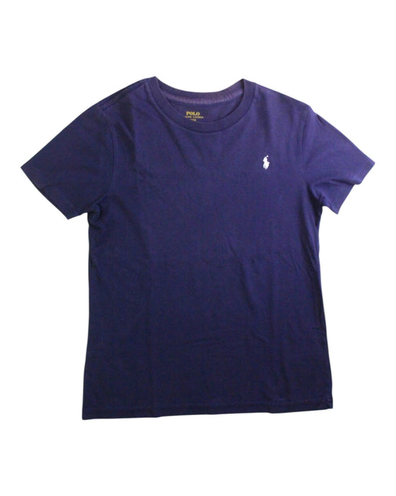 A Navy Short Sleeve T Shirts from Polo Ralph Lauren in size 7Y for boy. (Front View)