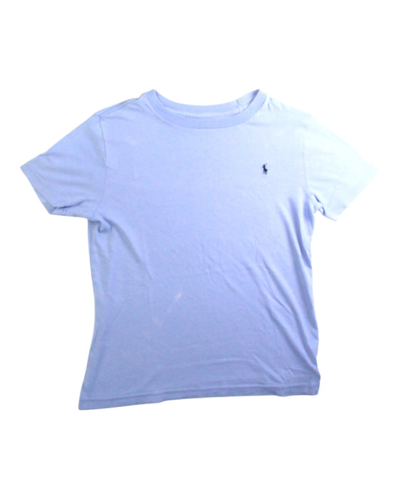 A Blue Short Sleeve T Shirts from Polo Ralph Lauren in size 7Y for boy. (Front View)