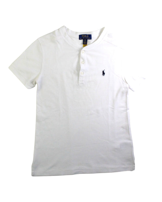 A White Short Sleeve Polos from Polo Ralph Lauren in size 8Y for boy. (Front View)