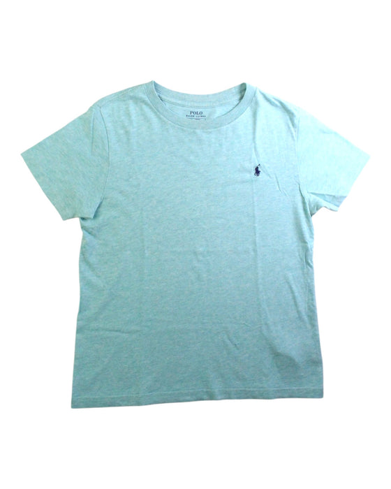 A Blue Short Sleeve T Shirts from Polo Ralph Lauren in size 7Y for boy. (Front View)