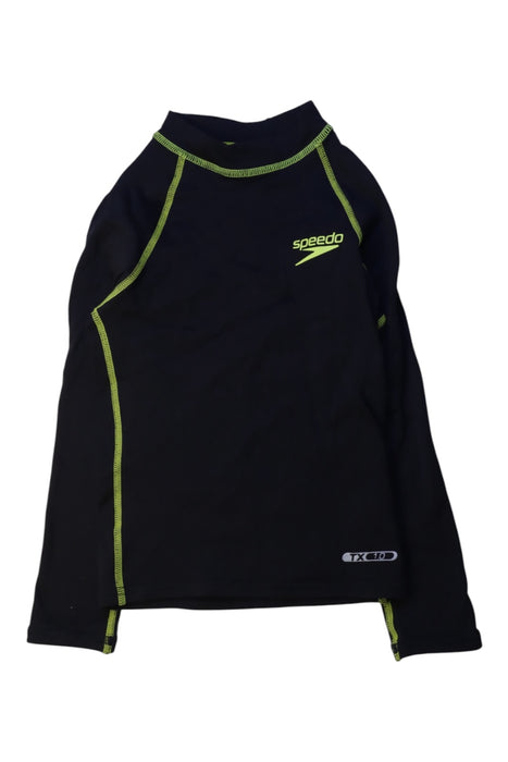 A Black Rash Guards from Speedo in size 4T for boy. (Front View)