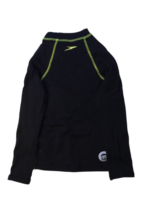 A Black Rash Guards from Speedo in size 4T for boy. (Back View)