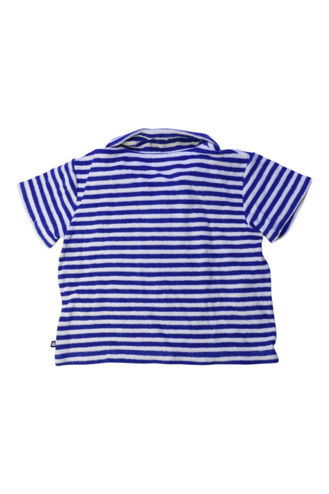 A Blue Short Sleeve Polos from Petit Bateau in size 3T for boy. (Back View)