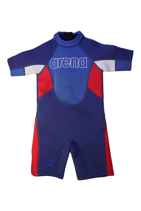 A Blue Wetsuits from Arena in size 4T for boy. (Front View)