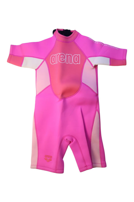 A Pink Wetsuits from Arena in size 5T for boy. (Front View)
