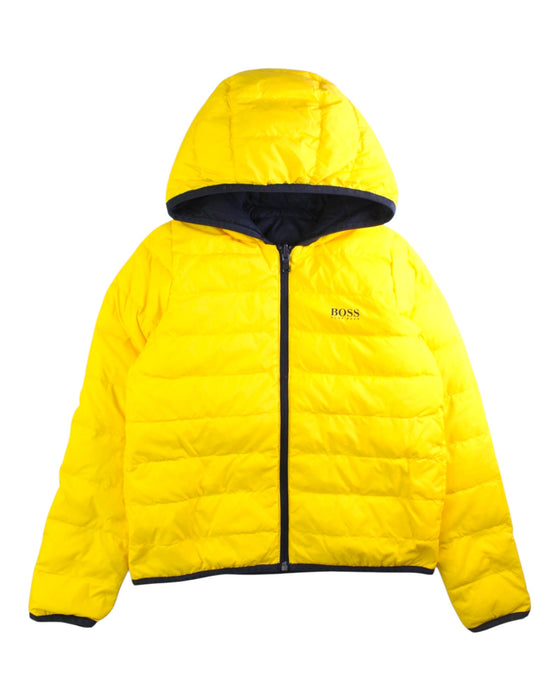 A Navy Puffer/Quilted Jackets from Boss in size 8Y for boy. (Back View)
