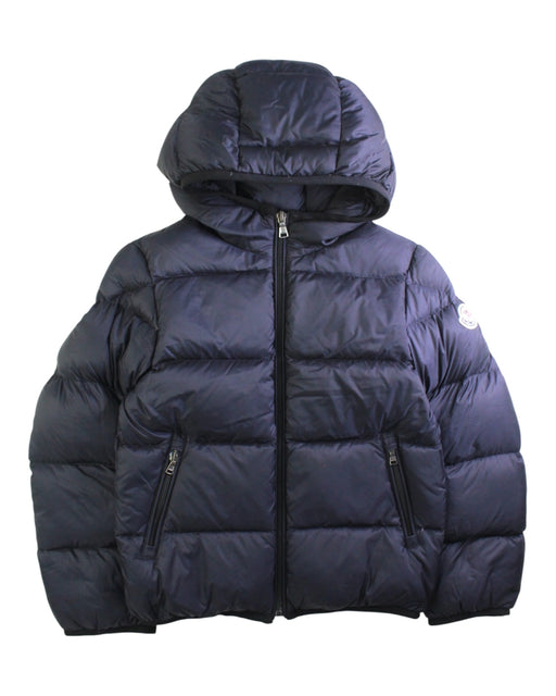 A Navy Puffer/Quilted Coats & Outerwear from Moncler in size 8Y for neutral. (Front View)