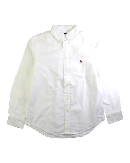 A White Long Sleeve Shirts from Polo Ralph Lauren in size 10Y for boy. (Front View)