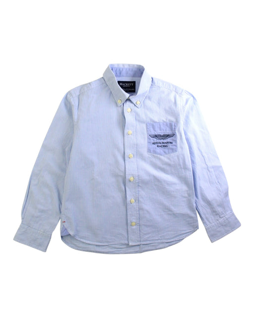 A Blue Long Sleeve Shirts from Hackett in size 5T for boy. (Front View)