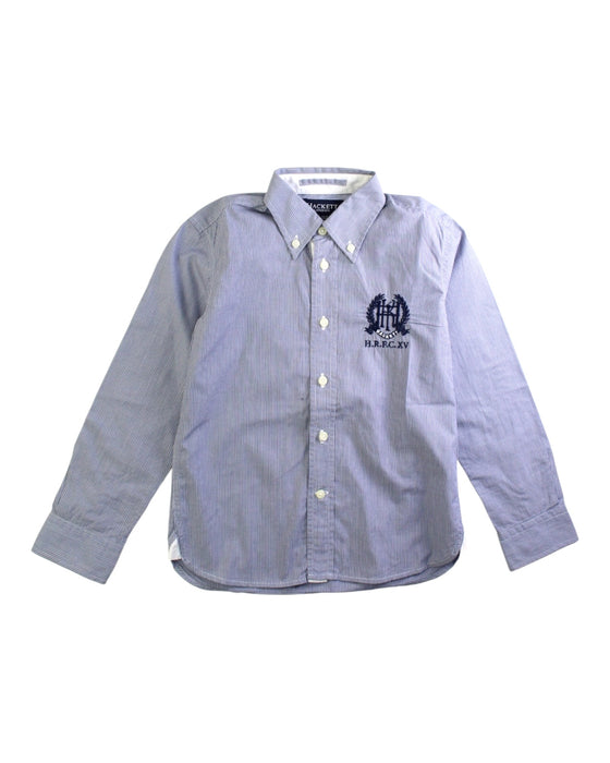 A Blue Long Sleeve Shirts from Hackett in size 5T for boy. (Front View)
