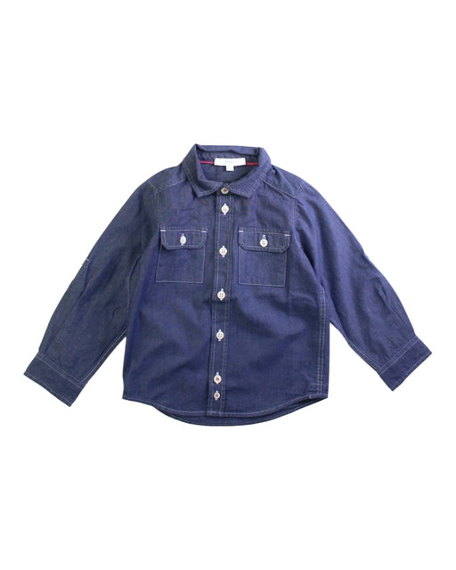 A Blue Long Sleeve Shirts from Jacadi in size 2T for boy. (Front View)