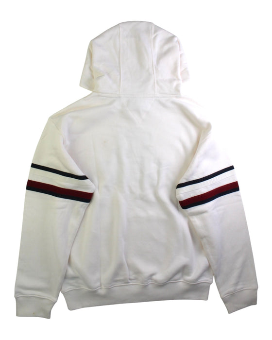 A White Hooded Sweatshirts from Tommy Hilfiger in size 13Y for boy. (Back View)