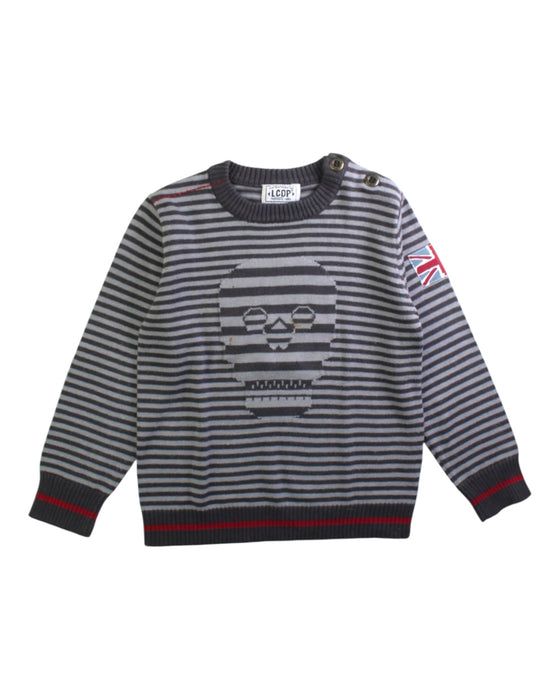 A Grey Crewneck Sweatshirts from La Compagnie des Petits in size 4T for boy. (Front View)