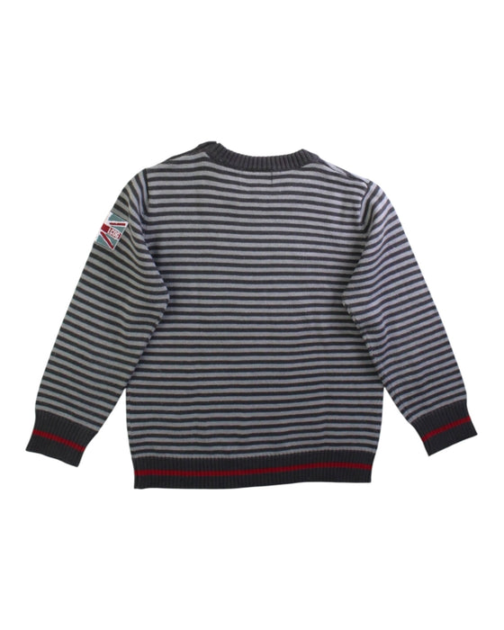 A Grey Crewneck Sweatshirts from La Compagnie des Petits in size 4T for boy. (Back View)