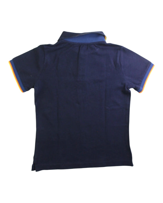 A Navy Short Sleeve Polos from K-Way in size 8Y for boy. (Back View)