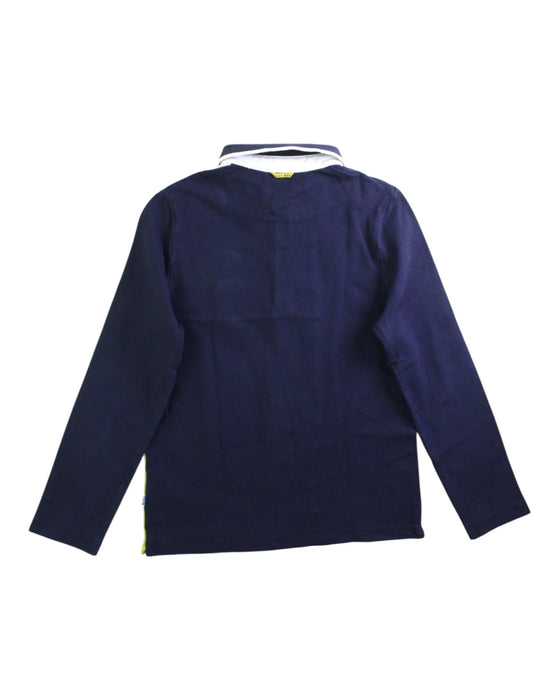 A Navy Long Sleeve Polos from Boss in size 8Y for boy. (Back View)