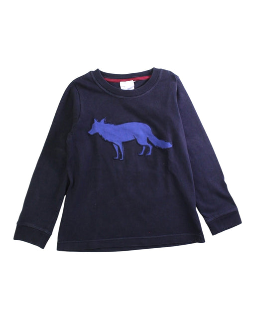 A Navy Long Sleeve T Shirts from Jacadi in size 4T for boy. (Front View)