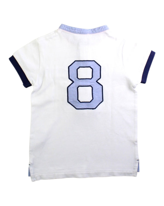 A White Short Sleeve Shirts from Jacadi in size 4T for boy. (Back View)