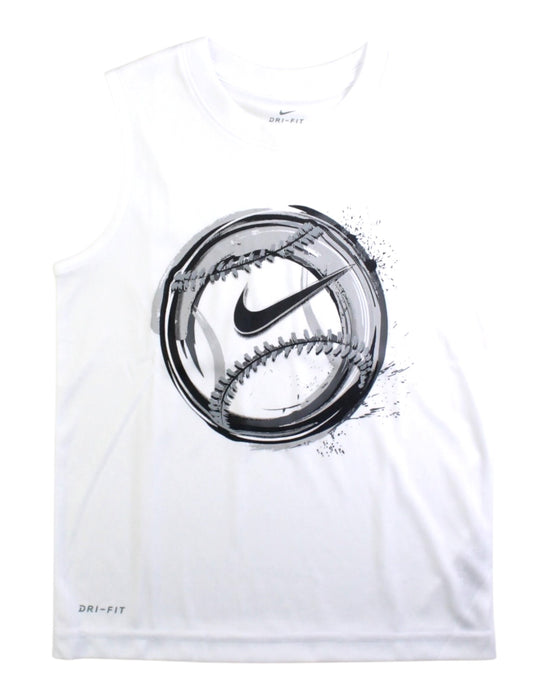 A White Sleeveless T Shirts from Nike in size 6T for boy. (Front View)