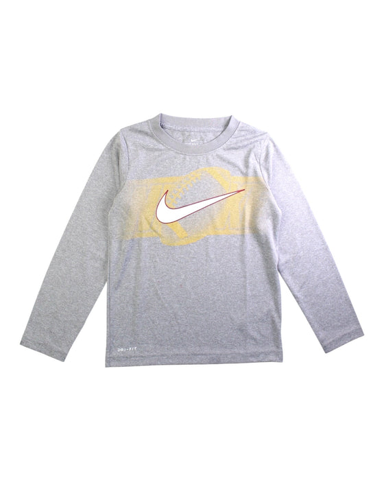 A Grey Long Sleeve T Shirts from Nike in size 6T for boy. (Front View)