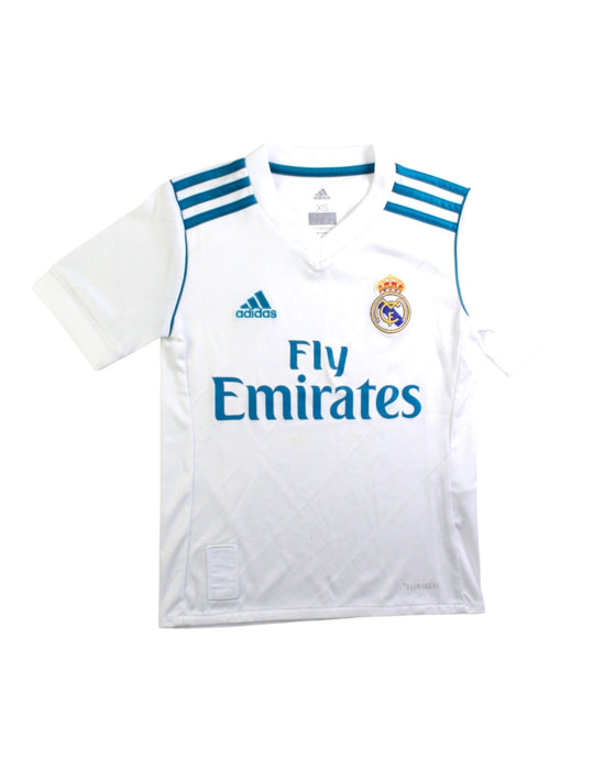 A White Active Tops from Adidas in size 7Y for boy. (Front View)