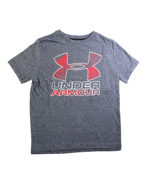 A Grey Short Sleeve T Shirts from Under Armour in size 7Y for boy. (Front View)