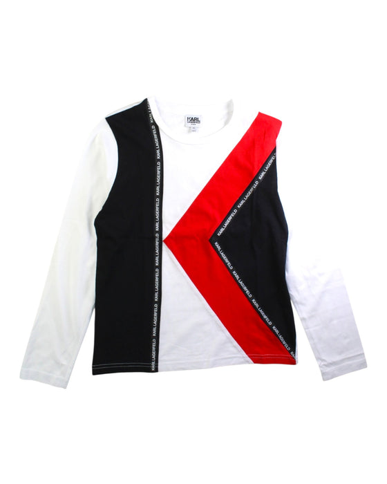A Multicolour Long Sleeve Tops from Karl Lagerfeld in size 10Y for boy. (Front View)