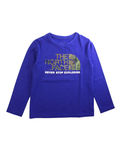 A Blue Long Sleeve T Shirts from The North Face in size 7Y for neutral. (Front View)