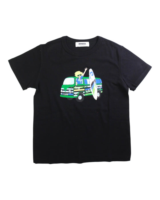 A Black Short Sleeve T Shirts from Rykiel Enfant in size 8Y for boy. (Front View)
