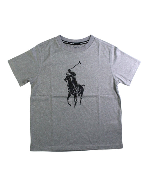 A Grey Short Sleeve T Shirts from Polo Ralph Lauren in size 6T for boy. (Front View)