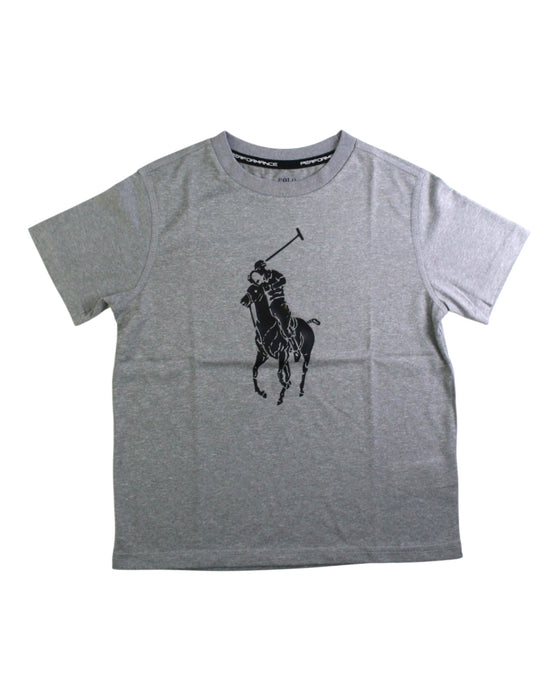 A Grey Short Sleeve T Shirts from Polo Ralph Lauren in size 6T for boy. (Front View)