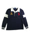 A Navy Long Sleeve Polos from Polo Ralph Lauren in size 6T for boy. (Front View)