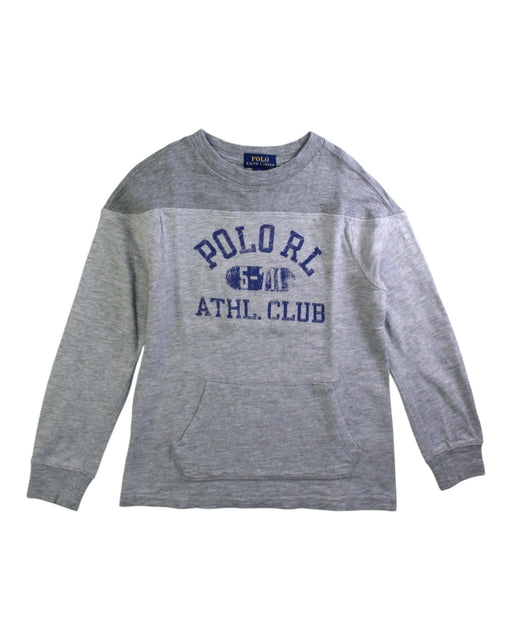 A Grey Crewneck Sweatshirts from Polo Ralph Lauren in size 5T for boy. (Front View)