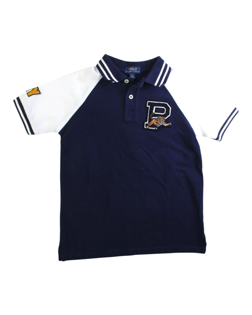 A Navy Short Sleeve Polos from Polo Ralph Lauren in size 7Y for boy. (Front View)