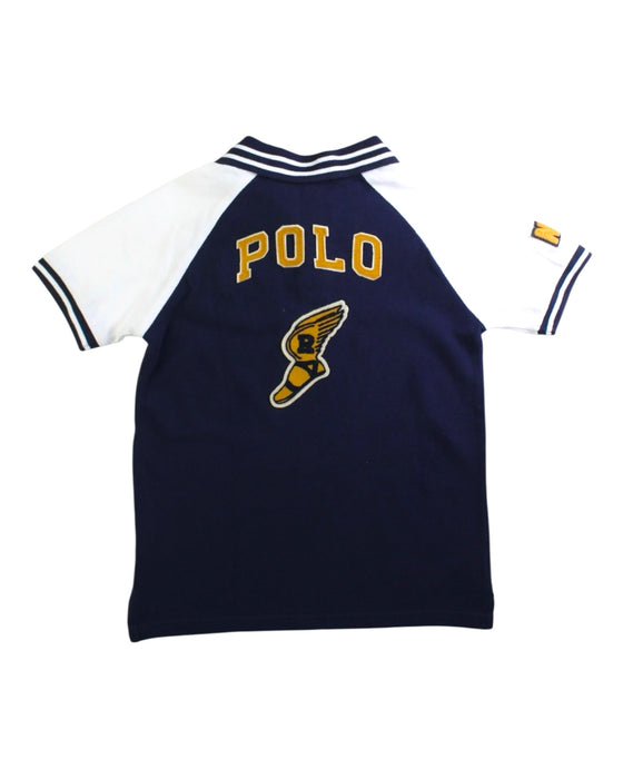 A Navy Short Sleeve Polos from Polo Ralph Lauren in size 7Y for boy. (Back View)