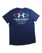 A Navy Short Sleeve T Shirts from Under Armour in size 10Y for boy. (Back View)