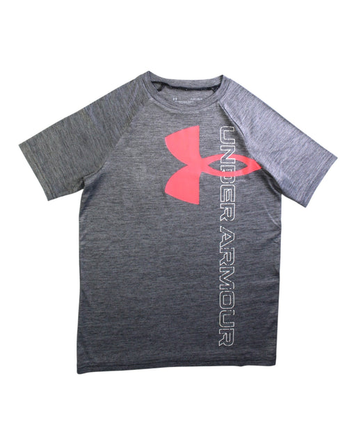 A Grey Active Tops from Under Armour in size 11Y for boy. (Front View)