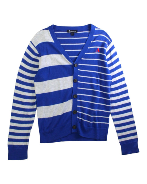 A Blue Cardigans from Aquascutum in size 6T for boy. (Front View)