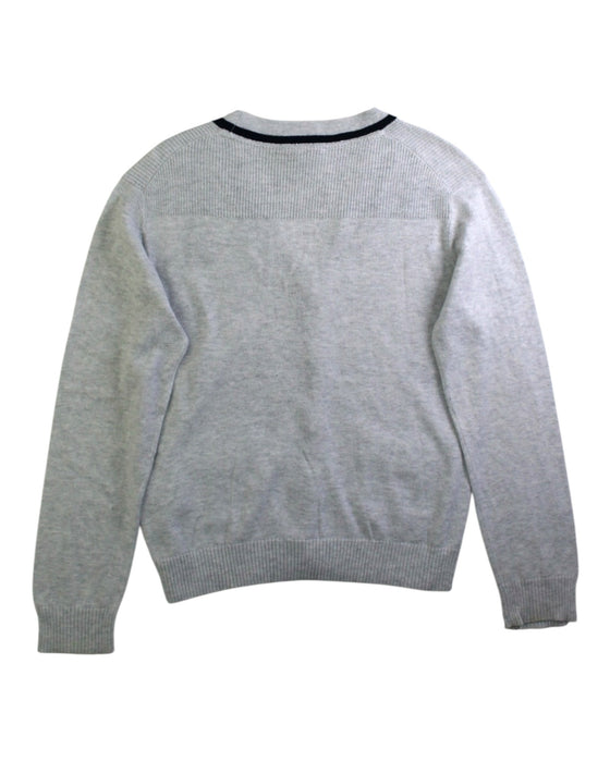 A Grey Cardigans from Aquascutum in size 6T for boy. (Back View)